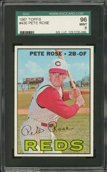 1967 Topps #430 Pete Rose – SGC 96 MINT 9 "1 of 2!"